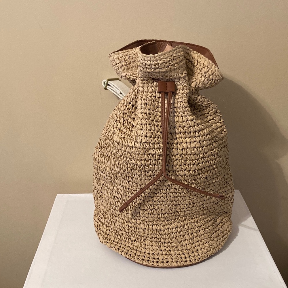 JCrew large woven sling bag